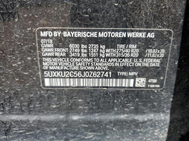 2018 BMW X6 XDRIVE3 5UXKU2C56J0Z62741