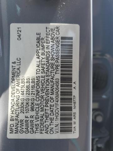 2021 HONDA 200SX 1HGCV1F4XMA064563