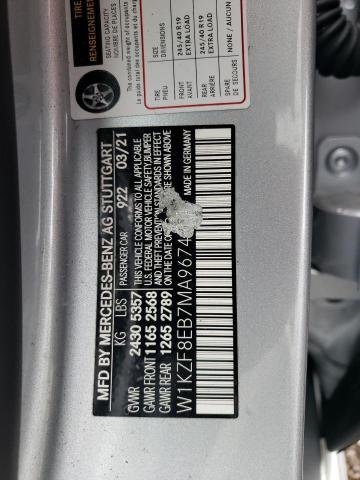 2021 MERCEDES-BENZ E 350 4MAT - W1KZF8EB7MA967466