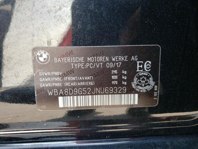2018 BMW 330 XI WBA8D9G52JNU69329