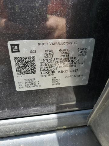 2019 GMC ACADIA SLE 1GKKNKLA3KZ160547