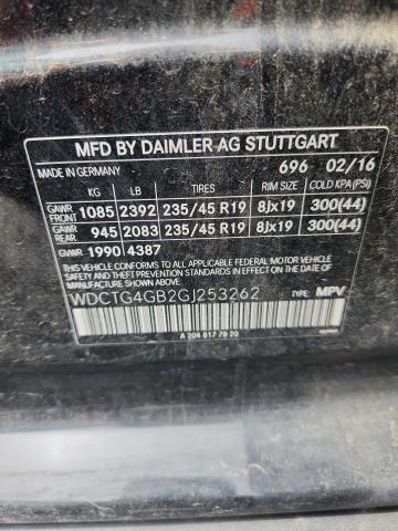 2016 MERCEDES-BENZ GLA 250 4M WDCTG4GB2GJ253262