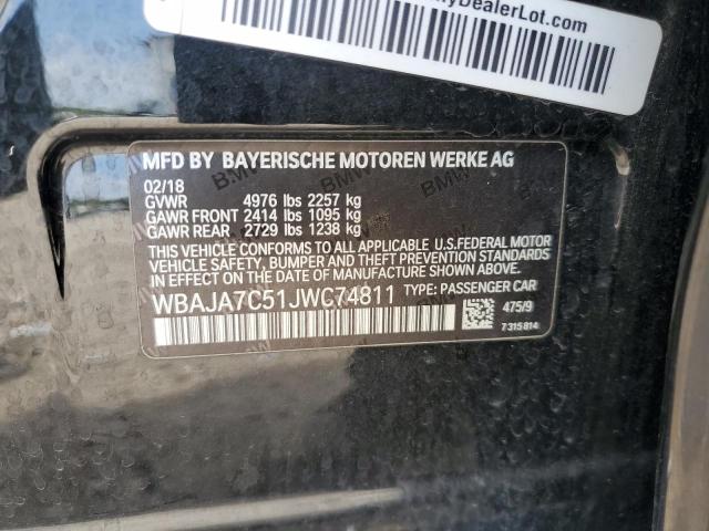 2018 BMW 530 XI WBAJA7C51JWC74811