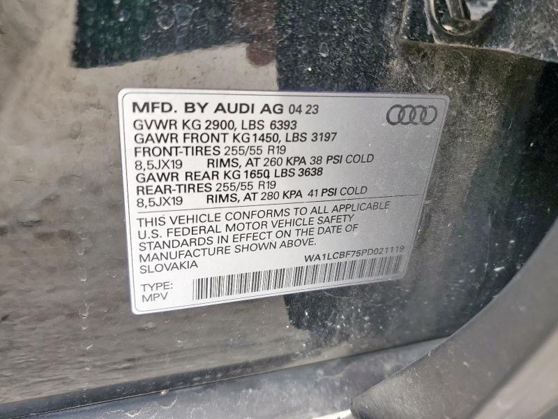 2023 AUDI Q7 PREMIUM WA1LCBF75PD021119