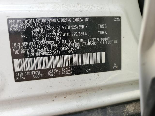 2022 TOYOTA RAV4 LE - 2T3F1RFV6NC270644