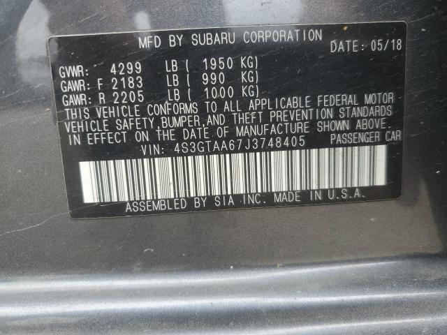2018 SUBARU IMPREZA 4S3GTAA67J3748405