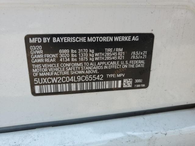 2020 BMW X7 XDRIVE4 5UXCW2C04L9C65542