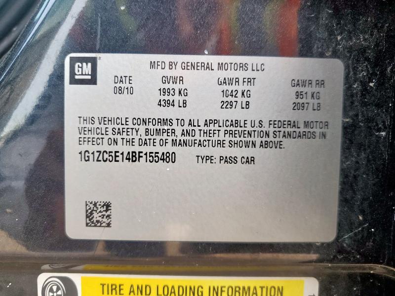 2011 CHEVROLET MALIBU 1LT - 1G1ZC5E14BF155480