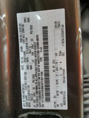 2016 FORD F150 SUPER - 1FTEW1E88GFC81156