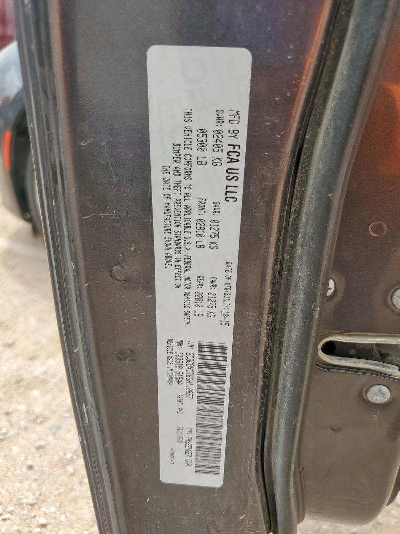 2016 DODGE CHARGER R/ 2C3CDXCT6GH110657