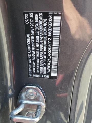 2023 PORSCHE BOXSTER BA WP0CA2A8XPS205012