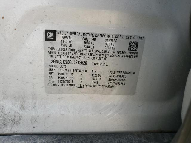 2018 CHEVROLET TRAX LS - 3GNCJKSB3JL212620