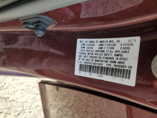 2016 HONDA ACCORD EXL 1HGCR3F01GA015804