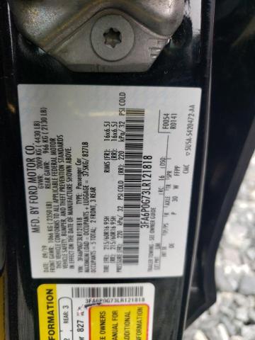 2020 FORD FUSION S 3FA6P0G73LR121818