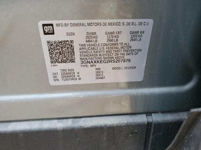 2024 CHEVROLET EQUINOX LT 3GNAXKEG2RS207875