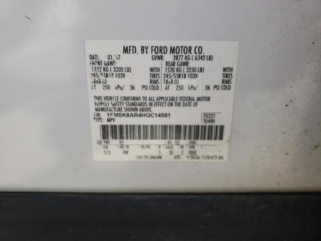 2017 FORD EXPLORER P 1FM5K8AR4HGC14581