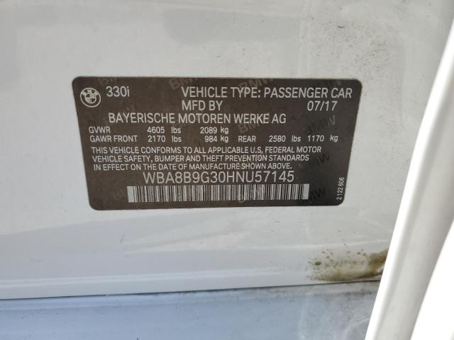 2017 BMW 330 I WBA8B9G30HNU57145