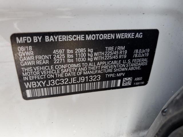 2018 BMW X2 SDRIVE2 WBXYJ3C32JEJ91323