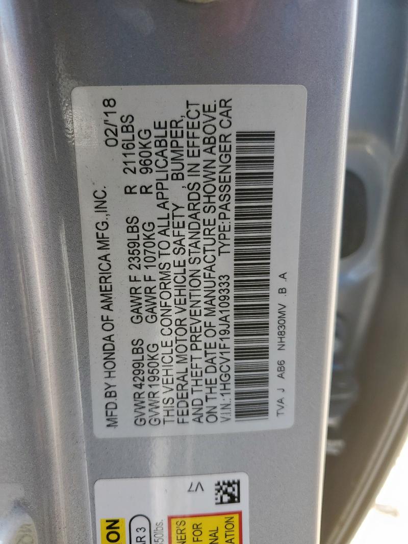 2018 HONDA ACCORD LX - 1HGCV1F19JA109333