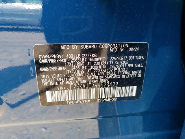 2024 SUBARU FORESTER W JF2SKAJC7RH523422