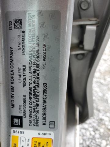 2021 CHEVROLET SPARK LS KL8CB6SA1MC739083