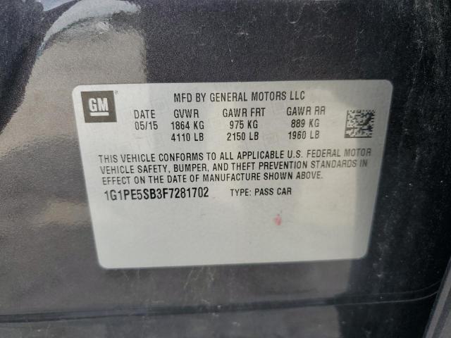 2015 CHEVROLET CRUZE LT 1G1PE5SB3F7281702