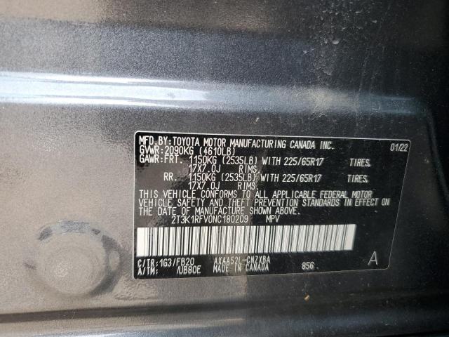 2022 TOYOTA RAV4 LE - 2T3K1RFV0NC180209