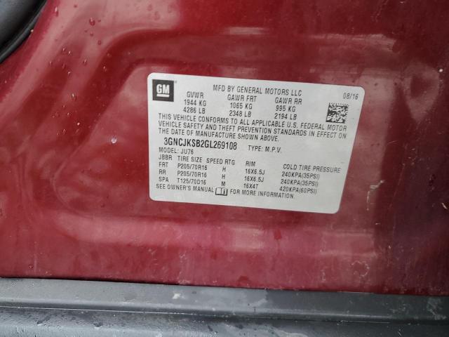 2016 CHEVROLET TRAX LS 3GNCJKSB2GL269108
