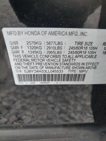 2020 ACURA MDX - 5J8YD4H33LL045533