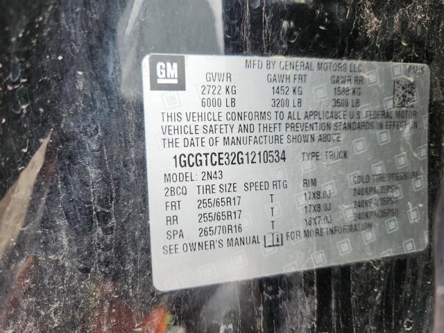 2016 CHEVROLET COLORADO L - 1GCGTCE32G1210534
