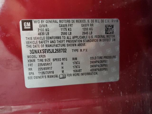 2018 CHEVROLET EQUINOX LT - 3GNAXSEV5JL268702
