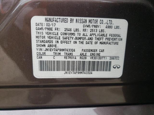 2017 INFINITI Q50 PREMIU - JN1EV7AP9HM743324