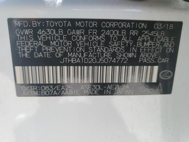 2018 LEXUS IS 300 - JTHBA1D20J5074772
