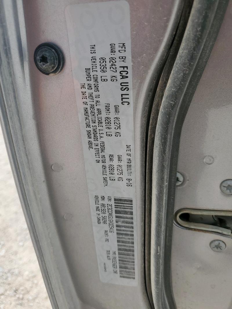 2016 CHRYSLER 300C 2C3CCAKG1GH325416
