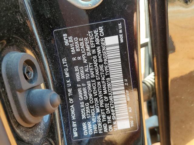 2018 HONDA CIVIC SPOR - SHHFK7G49JU228019