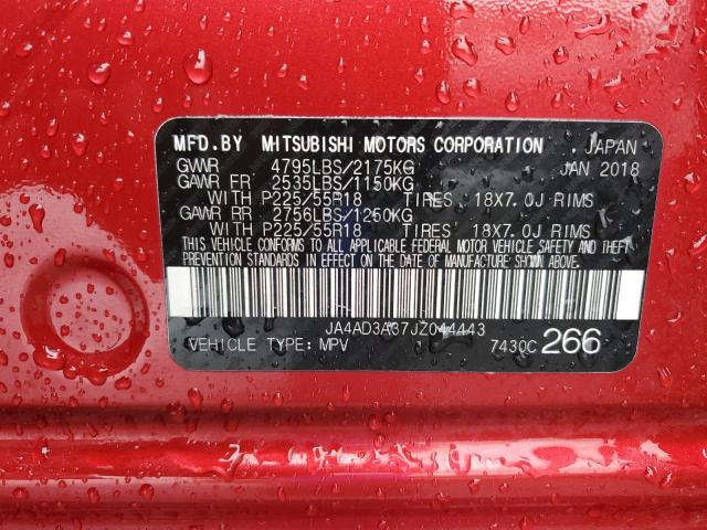 2018 MITSUBISHI OUTLANDER - JA4AD3A37JZ044443