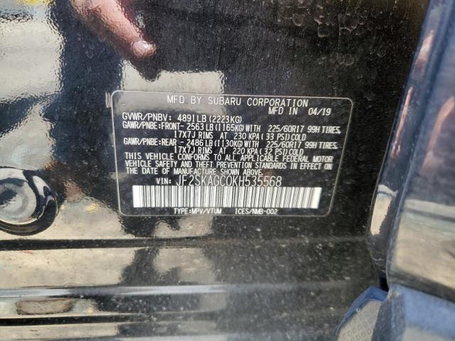 2019 SUBARU FORESTER P JF2SKAGC0KH535568