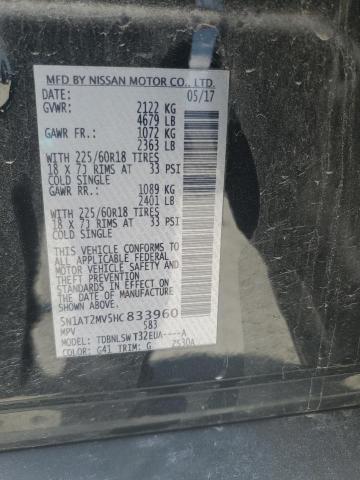 2017 NISSAN ROGUE SV - 5N1AT2MV5HC833960