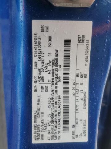 2020 FORD RANGER XL - 1FTER4EH3LLA60794