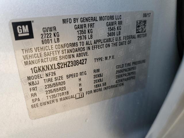 2017 GMC ACADIA DEN 1GKKNXLS2HZ308427