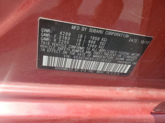 2018 SUBARU IMPREZA SP 4S3GTAK65J3726420