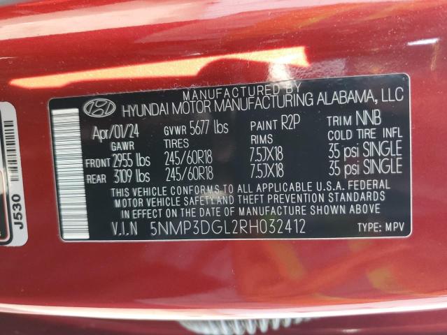 2024 HYUNDAI SANTA FE X - 5NMP3DGL2RH032412