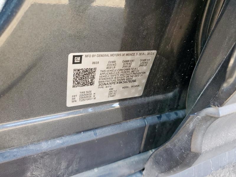 2019 CHEVROLET EQUINOX PR 3GNAXPEX9KS679266