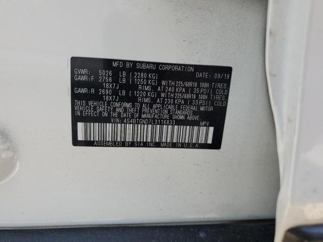 2020 SUBARU OUTBACK LI 4S4BTGND7L3116833