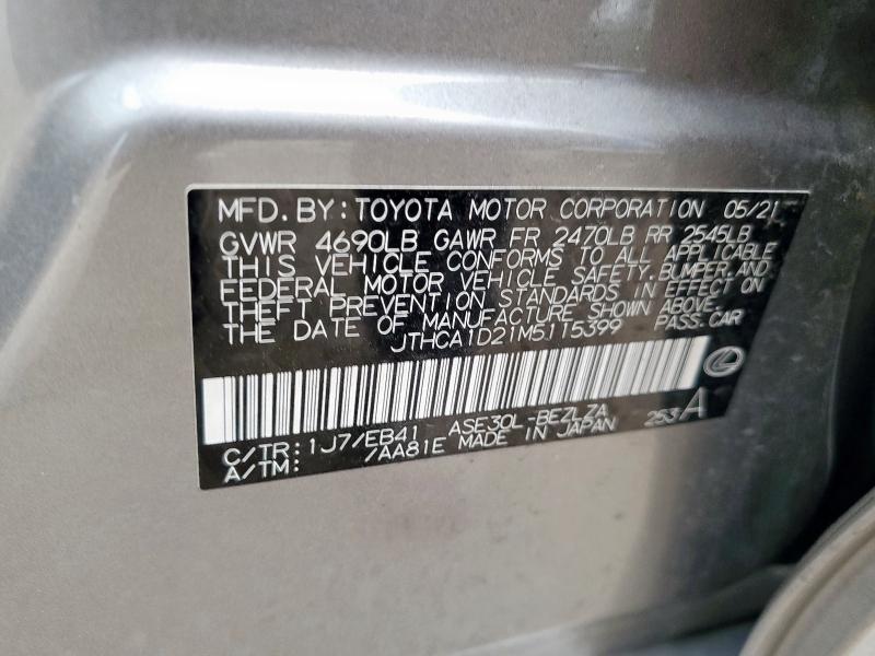 2021 LEXUS IS 300 - JTHCA1D21M5115399