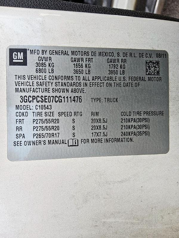 2012 CHEVROLET SILVERADO - 3GCPCSE07CG111476