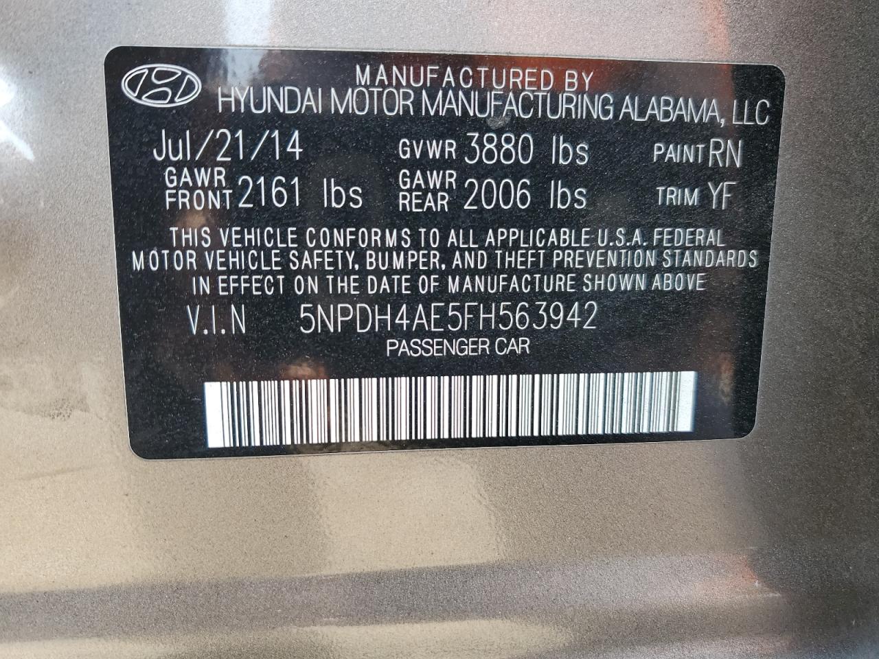 Hyundai Elantra se 2015