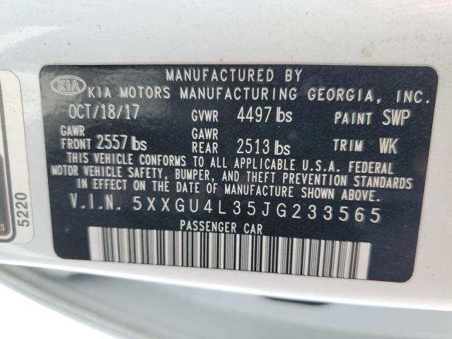 2018 KIA OPTIMA EX 5XXGU4L35JG233565