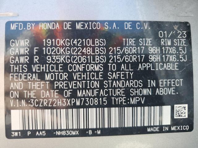 2023 HONDA HR-V LX 3CZRZ2H3XPM730815