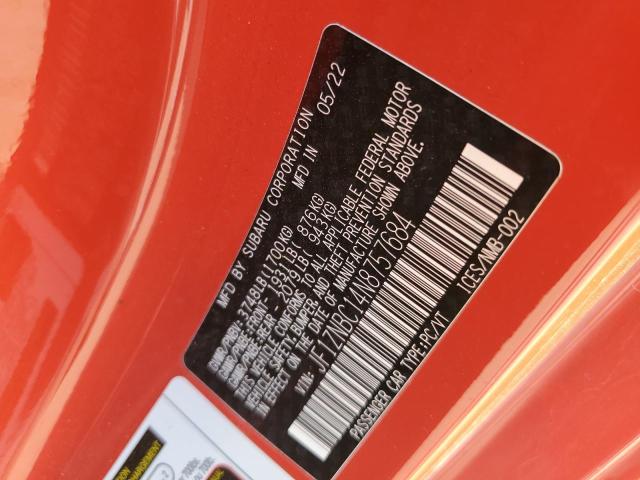 2022 TOYOTA GR 86 JF1ZNBC14N8757684